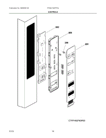 07 - Controls parts for Frigidaire Refrigerator FFHN2740PP2A from AppliancePartsPros.com