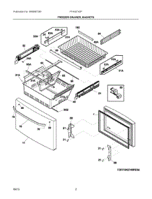 02 - Freezer Drawer, Baskets parts for Frigidaire Refrigerator FFHN2740PP5A from AppliancePartsPros.com