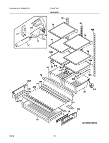 05 - Shelves parts for Frigidaire Refrigerator FFHN2740PP9A from AppliancePartsPros.com