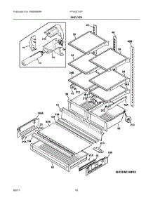 05 - Shelves parts for Frigidaire Refrigerator FFHN2740PPCA from AppliancePartsPros.com