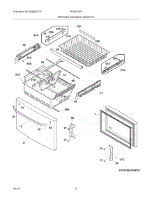 03 - Freezer Drawer, Baskets parts for Frigidaire Refrigerator FFHN2740PS1 from AppliancePartsPros.com