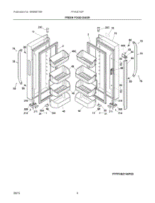 03 - Fresh Food Door parts for Frigidaire Refrigerator FFHN2740PS3A from AppliancePartsPros.com
