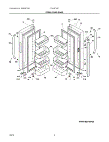03 - Fresh Food Door parts for Frigidaire Refrigerator FFHN2740PS5A from AppliancePartsPros.com