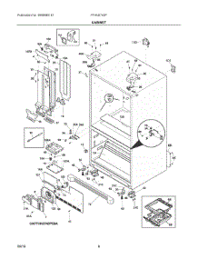04 - Cabinet parts for Frigidaire Refrigerator FFHN2740PS6A from AppliancePartsPros.com