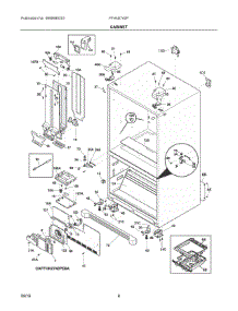 04 - Cabinet parts for Frigidaire Refrigerator FFHN2740PS8A from AppliancePartsPros.com