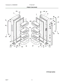 03 - Fresh Food Door parts for Frigidaire Refrigerator FFHN2740PSCA from AppliancePartsPros.com