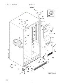 07 - Cabinet parts for Frigidaire Refrigerator FFHS2311LBC from AppliancePartsPros.com