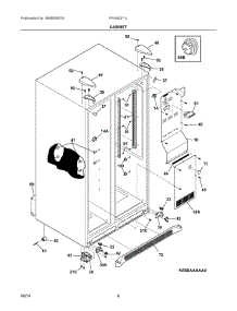 04 - Cabinet parts for Frigidaire Refrigerator FFHS2311LBFA from AppliancePartsPros.com