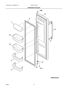 03 - Refrigerator Door parts for Frigidaire Refrigerator FFHS2311LBKA from AppliancePartsPros.com