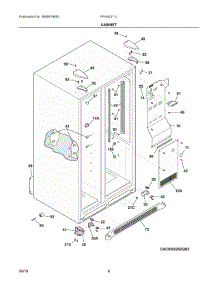 04 - Cabinet parts for Frigidaire Refrigerator FFHS2311LBQA from AppliancePartsPros.com