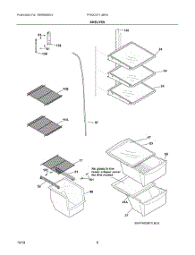 05 - Shelves parts for Frigidaire Refrigerator FFHS2311LBRA from AppliancePartsPros.com