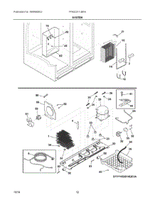 07 - System parts for Frigidaire Refrigerator FFHS2311LBRA from AppliancePartsPros.com