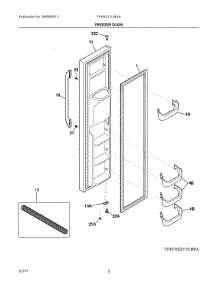 02 - Freezer Door parts for Frigidaire Refrigerator FFHS2311LBSA from AppliancePartsPros.com