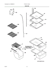 05 - Shelves parts for Frigidaire Refrigerator FFHS2311LBSA from AppliancePartsPros.com