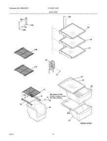 09 - Shelves parts for Frigidaire Refrigerator FFHS2311LWC from AppliancePartsPros.com