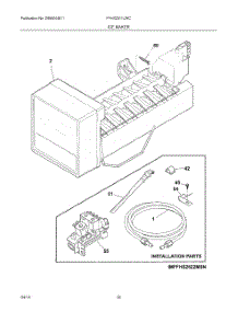 19 - Ice Maker parts for Frigidaire Refrigerator FFHS2311LWC from AppliancePartsPros.com
