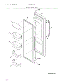 05 - Refrigerator Door parts for Frigidaire Refrigerator FFHS2311LWD from AppliancePartsPros.com