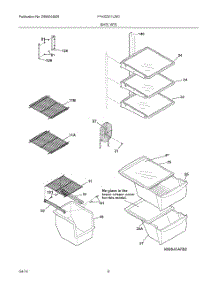 09 - Shelves parts for Frigidaire Refrigerator FFHS2311LWD from AppliancePartsPros.com
