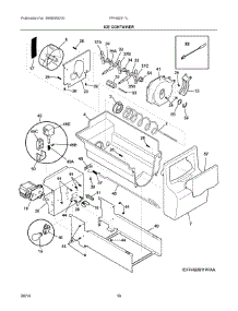 09 - Ice Container parts for Frigidaire Refrigerator FFHS2311LWEA from AppliancePartsPros.com