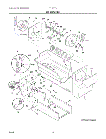 09 - Ice Container parts for Frigidaire Refrigerator FFHS2311LWKA from AppliancePartsPros.com