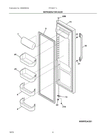 03 - Refrigerator Door parts for Frigidaire Refrigerator FFHS2311LWNA from AppliancePartsPros.com