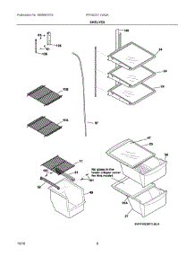 05 - Shelves parts for Frigidaire Refrigerator FFHS2311LWQA from AppliancePartsPros.com