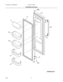 03 - Refrigerator Door parts for Frigidaire Refrigerator FFHS2311LWRA from AppliancePartsPros.com
