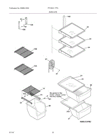 09 - Shelves parts for Frigidaire Refrigerator FFHS2311PF2 from AppliancePartsPros.com
