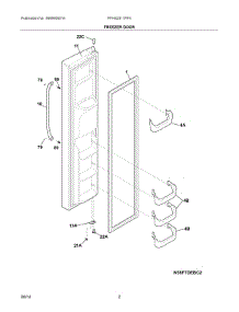 02 - Freezer Door parts for Frigidaire Refrigerator FFHS2311PF4 from AppliancePartsPros.com