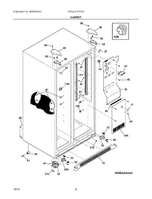 04 - Cabinet parts for Frigidaire Refrigerator FFHS2311PF6A from AppliancePartsPros.com
