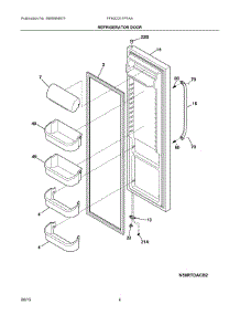03 - Refrigerator Door parts for Frigidaire Refrigerator FFHS2311PFAA from AppliancePartsPros.com