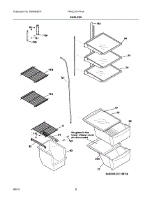 05 - Shelves parts for Frigidaire Refrigerator FFHS2311PFAA from AppliancePartsPros.com