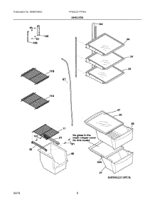 05 - Shelves parts for Frigidaire Refrigerator FFHS2311PFBA from AppliancePartsPros.com