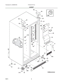 04 - Cabinet parts for Frigidaire Refrigerator FFHS2311PFCA from AppliancePartsPros.com
