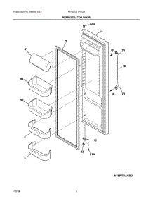 03 - Refrigerator Door parts for Frigidaire Refrigerator FFHS2311PFGA from AppliancePartsPros.com