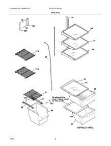 05 - Shelves parts for Frigidaire Refrigerator FFHS2311PFGA from AppliancePartsPros.com