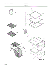 09 - Shelves parts for Frigidaire Refrigerator FFHS2313LMB from AppliancePartsPros.com
