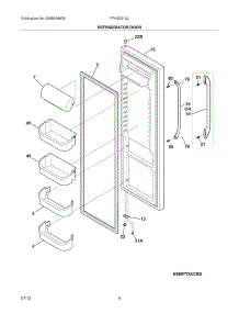 05 - Refrigerator Door parts for Frigidaire Refrigerator FFHS2313LPC from AppliancePartsPros.com