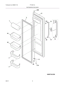 05 - Refrigerator Door parts for Frigidaire Refrigerator FFHS2313LPD from AppliancePartsPros.com