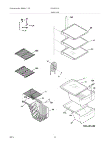 09 - Shelves parts for Frigidaire Refrigerator FFHS2313LSE from AppliancePartsPros.com