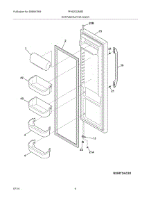 05 - Refrigerator Door parts for Frigidaire Refrigerator FFHS2322MBE from AppliancePartsPros.com