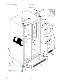 04 - Cabinet parts for Frigidaire Refrigerator FFHS2322MBFA from AppliancePartsPros.com