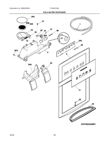 08 - Ice & Water Dispenser parts for Frigidaire Refrigerator FFHS2322MBFA from AppliancePartsPros.com