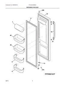03 - Refrigerator Door parts for Frigidaire Refrigerator FFHS2322MBHA from AppliancePartsPros.com
