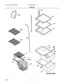05 - Shelves parts for Frigidaire Refrigerator FFHS2322MBMA from AppliancePartsPros.com