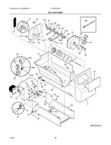 09 - Ice Container parts for Frigidaire Refrigerator FFHS2322MSFA from AppliancePartsPros.com