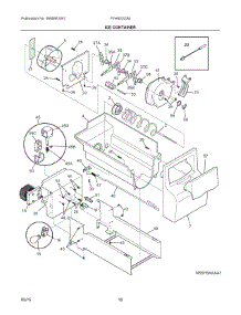 09 - Ice Container parts for Frigidaire Refrigerator FFHS2322MSGA from AppliancePartsPros.com