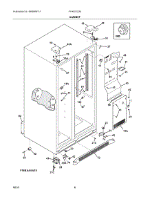 04 - Cabinet parts for Frigidaire Refrigerator FFHS2322MSHA from AppliancePartsPros.com