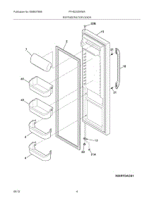 05 - Refrigerator Door parts for Frigidaire Refrigerator FFHS2322MWA from AppliancePartsPros.com