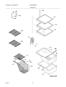09 - Shelves parts for Frigidaire Refrigerator FFHS2322MWB from AppliancePartsPros.com